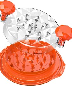 Chicken Shredder Tool | Large, Ergonomic Handle, BPA-Free, Dishwasher-Safe, Transparent Lid, Orange